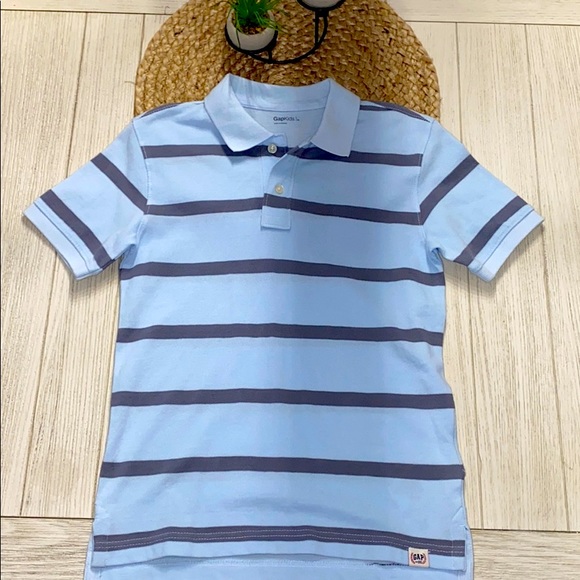GAP Other - Gap kids short sleeve  baby blue polo shirt size L